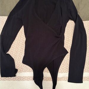 Madewell Black Long Sleeve Bodysuit